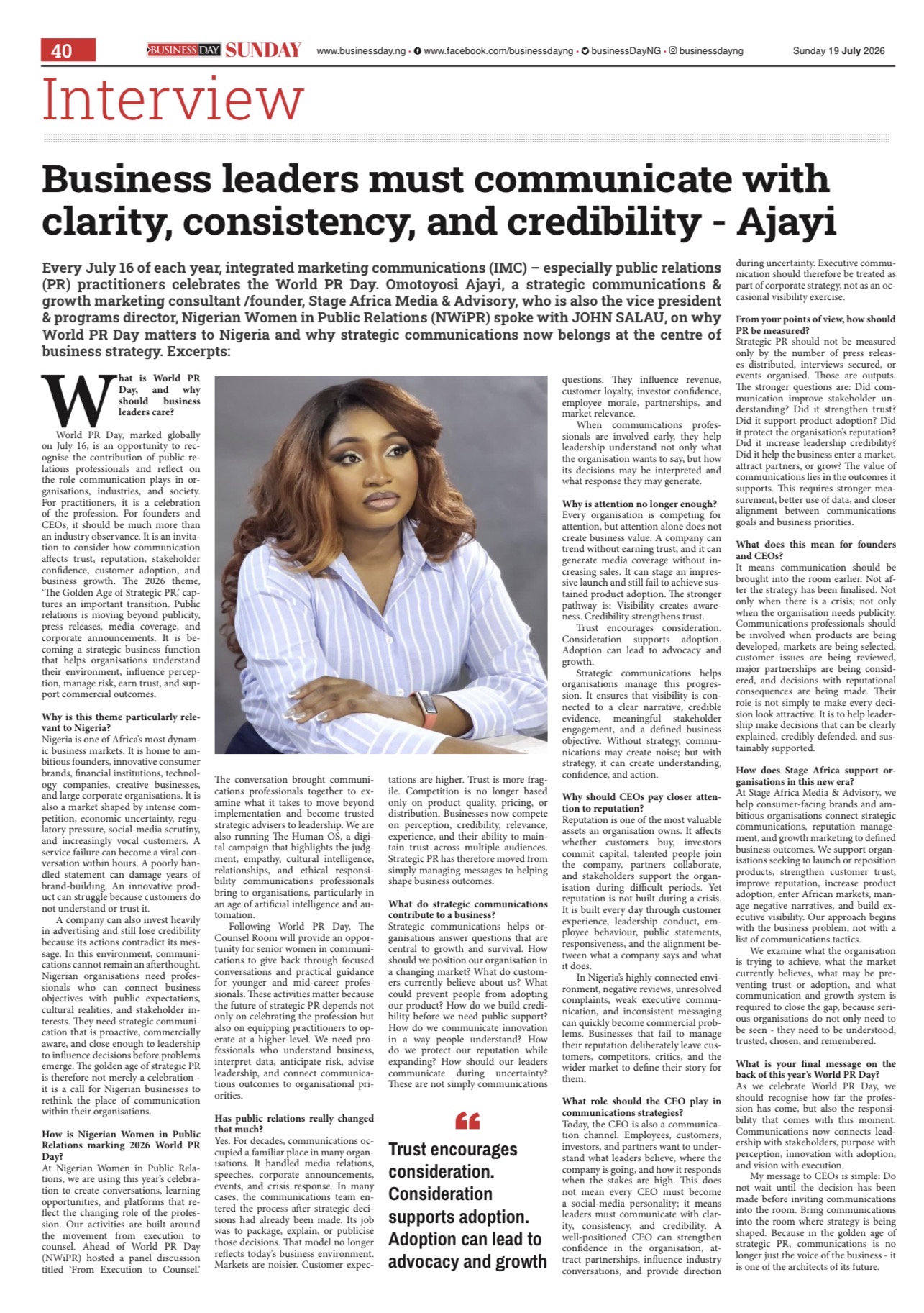 Business leaders must communicate with clarity, consistency, and credibility